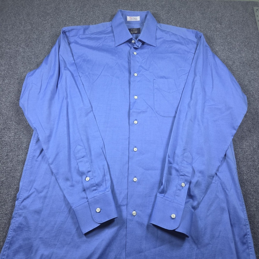 Gitman Bro's Westport Big & Tall Dress Shirt 16.5 36 Solid Blue
